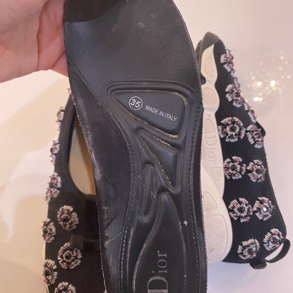 Black Christian Dior Slip On Sneakers - Picture 12 of 13